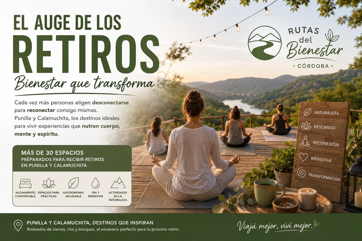 Los retiros de bienestar viven su mejor momento: Punilla y Calamuchita se consolidan como destinos para reconectar con uno mismo